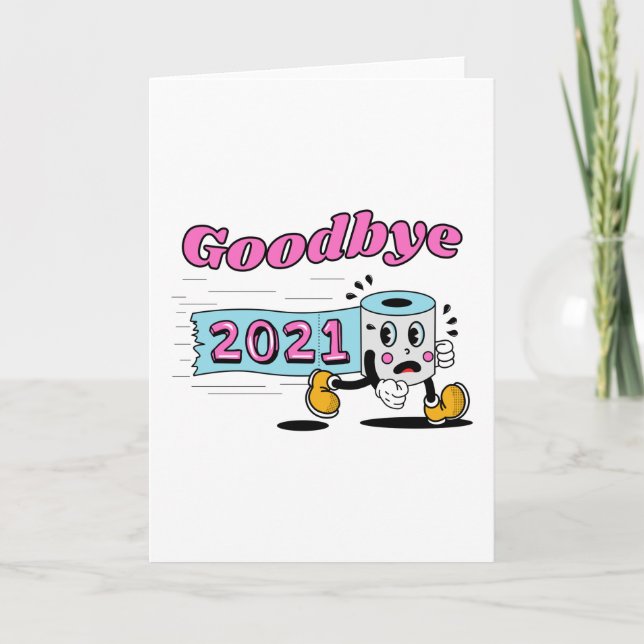 Tarjeta Despedida 2021 Rollo de papel higiénico (Anverso)