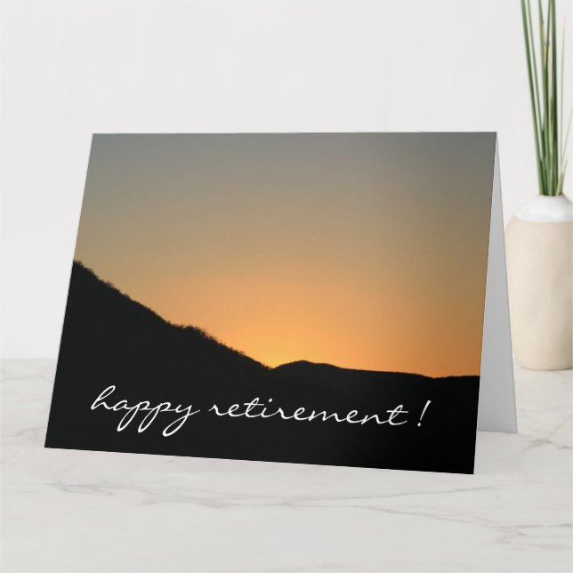 Tarjeta despedida a la puesta de sol grande (Anverso)