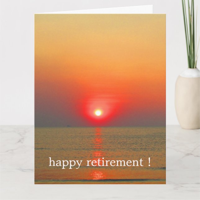 Tarjeta despedida puesta de sol grande (Anverso)