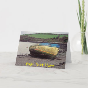 Tarjeta Desperdicio de barco personalizable, Cornwall, Rei