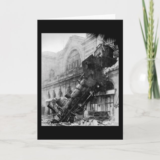 Tarjeta Desperdicio de trenes en Montparnasse, desastre de (Anverso)