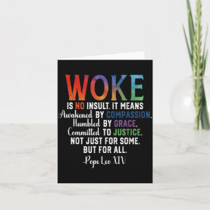 Tarjeta Despertado no es insulto Compasión Justicia Gracia
