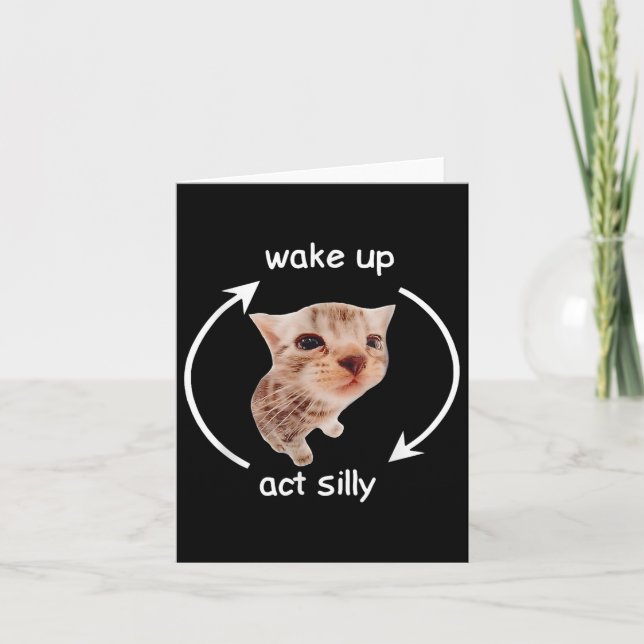 Tarjeta Despertar Actuar Tontamente _ Gato de Plátano Llor (Anverso)