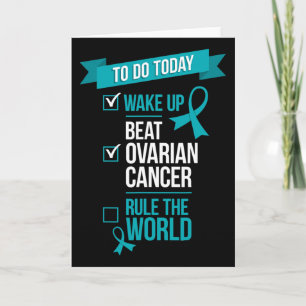 Tarjeta Despertar Vencer Cáncer de Ovario Regir El Mundo 1
