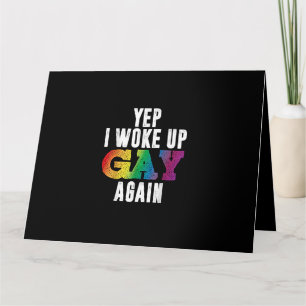 Tarjeta Despertó a los gays - Orgullo de arcoiris gay gay 