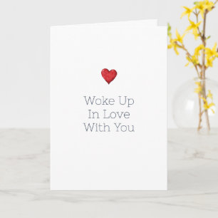 Tarjeta Despertó Enamorada De Ti Corazón Rojo