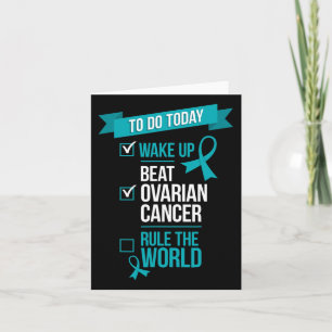 Tarjeta Despierta Derrota A La Regla Del Cáncer De Ovario