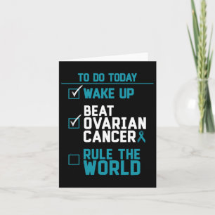 Tarjeta Despierta Derrota A La Regla Del Cáncer De Ovario 
