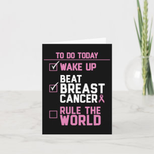 Tarjeta Despierta Golpear A La Regla Del Cáncer De Mama En