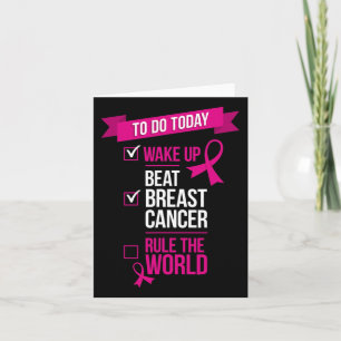 Tarjeta Despierta Golpear A La Regla Del Cáncer De Mama En