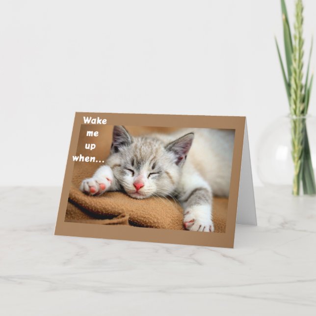 TARJETA **DESPIERTA QUE ES HORA DE DECIR FELIZ CUMPLEAÑOS* (Anverso)