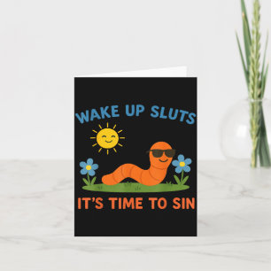 Tarjeta Despierta S Es Hora De Pecar Humor Adulto Divertid