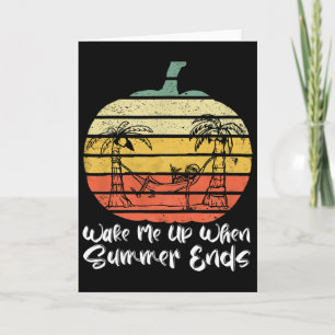 Tarjeta Despiértame Cuando Termina el Verano Esqueleto Div