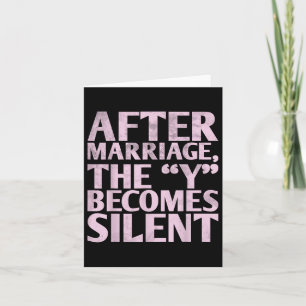 Tarjeta Después Del Matrimonio, El Y Se Vuelve Un Diseño S