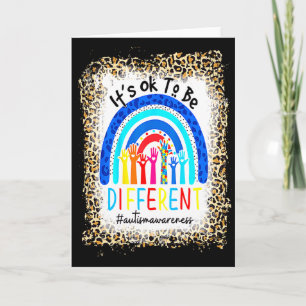 Tarjeta Desteñido Está Bien Ser Diferente T Autismo Concie