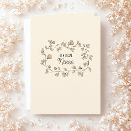 Tarjeta Destinatario de sobrina floral o Personalizado y c