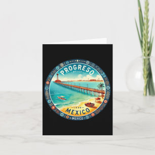 Tarjeta destino de crucero Progresso México
