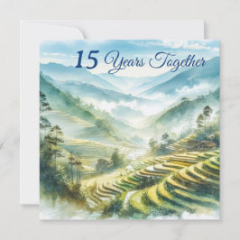 Tarjeta Destino de Vietnam tropical Clásico Blanco Azul