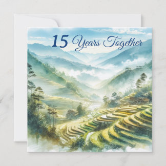 Tarjeta Destino de Vietnam tropical Clásico Blanco Azul