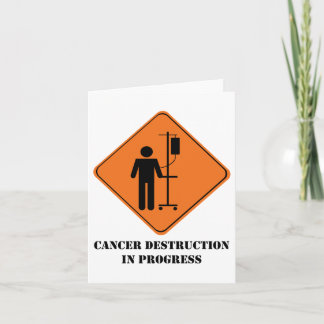 Tarjeta Destrucción del cáncer en curso notecard