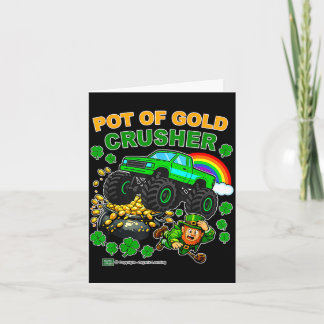 Tarjeta Destruidor de olla de oro camión monstruo st. patr