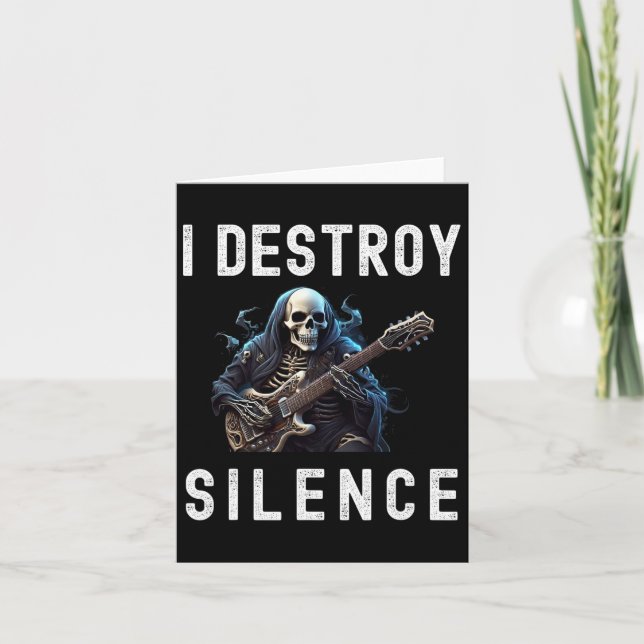 Tarjeta Destruyo Silence Ghost Guitar Funny Guitar (Anverso)