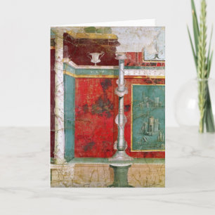 Tarjeta Detalle arquitectónico con un paisaje