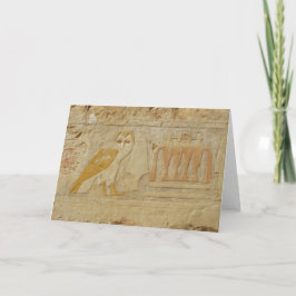 Tarjeta Detalle de jeroglífico de búho, Templo Hatshepsut,
