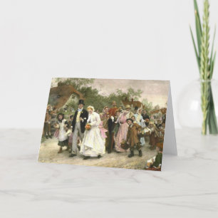 Tarjeta Detalle de una boda del pueblo de Lucas Fildes