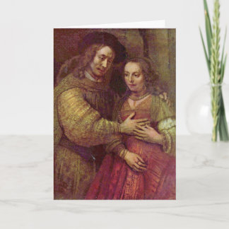Tarjeta Detalle judío de la novia de Rembrandt Van Rijn