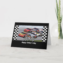 Tarjeta Detalles a cuadros de las Carreras de stock car