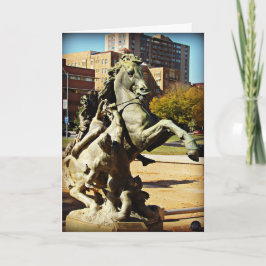 Tarjeta Detalles de la fuente en la Plaza, Día del Padre