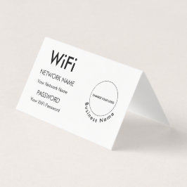 Tarjeta Detalles de Wifi de Nombre Comercial Personalizado