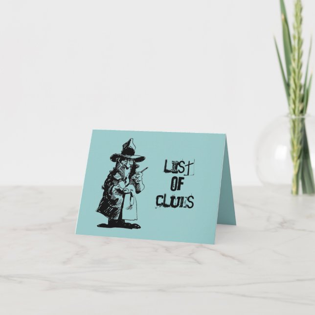 Tarjeta Detective Sly Ol Gumshoe Murder Mystery Sleuth (Anverso)