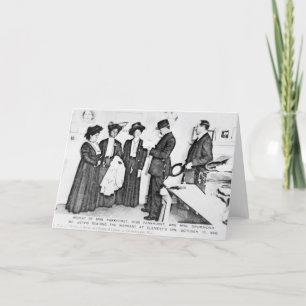 Tarjeta Detención de señora Pankhurst