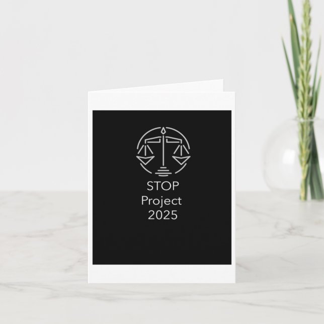 Tarjeta Detener gráfico del proyecto 2025 (Anverso)