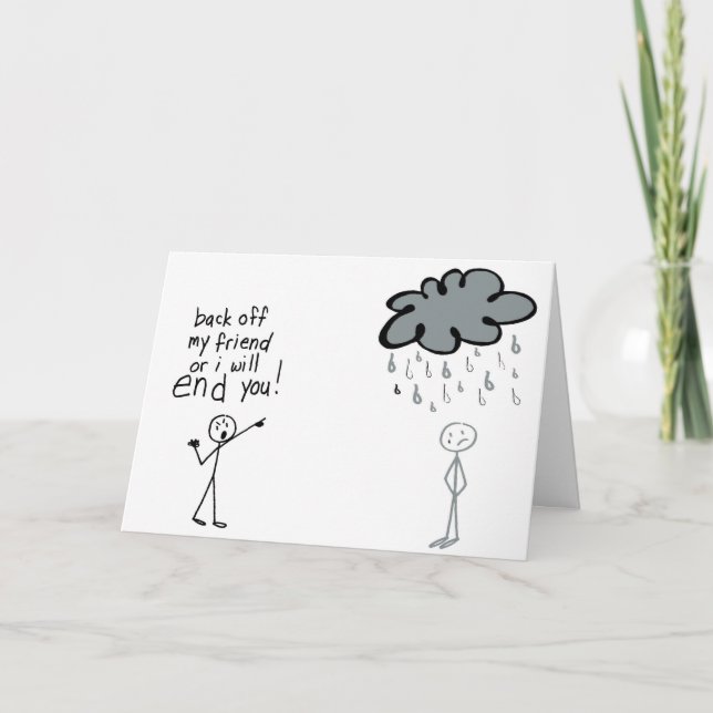Tarjeta Detener la mala lluvia (Anverso)