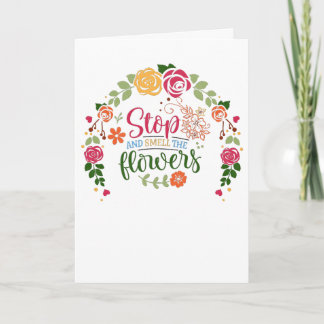 Tarjeta Detente y Huele las Flores