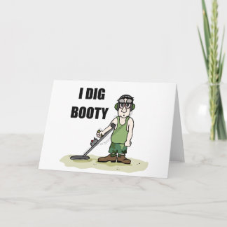 Tarjeta Detesto a un tipo Metalizado de detección de Booty