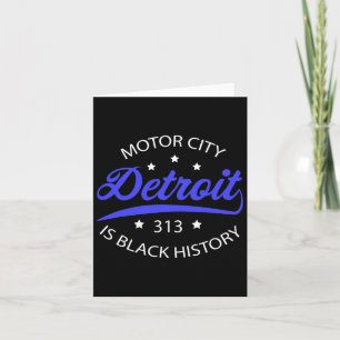 Tarjeta Detroit 313 Motor City Mes de historia negra