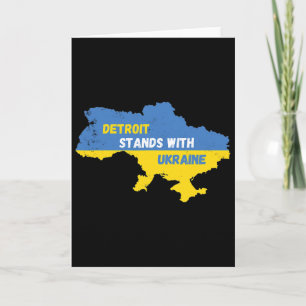 Tarjeta Detroit Michigan Apoya a Ucrania 
