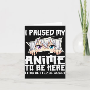 Tarjeta Detuve en pausa mi anime para estar aquí Chica div