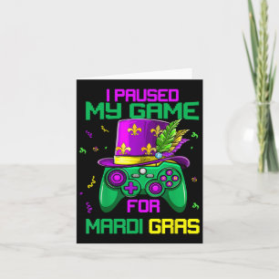 Tarjeta Detuve Mi Juego Para El Videojuego Mardi Gras Mard