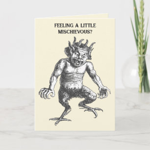 Tarjeta Deumus Un Diablo Humanoides Con Pies De Gallo