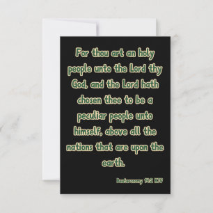 Tarjeta Deuteronomio 14:2 KJV Biblia Verse Greeting