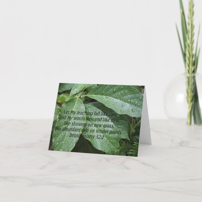 Tarjeta Deuteronomio 32:2 (Anverso)