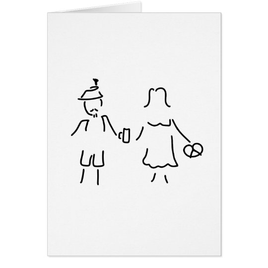 Tarjeta deutschland alemanes Bayern dirndl