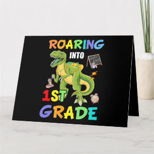 Tarjeta Devolver dinosaurios a primer grado de vuelta a la