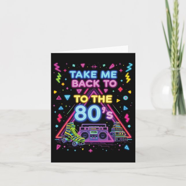 Tarjeta Devuélveme a la vieja escuela retro de los años 80 (Anverso)