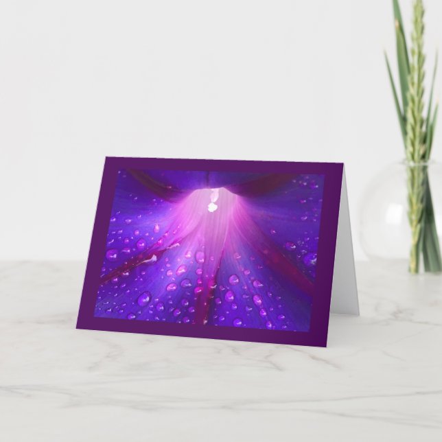 Tarjeta Dewy Morning Glory Blank (Anverso)